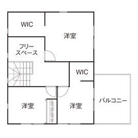 2階建て実例2_間取り図2階