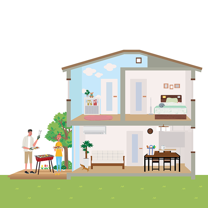 二階建てのおうち