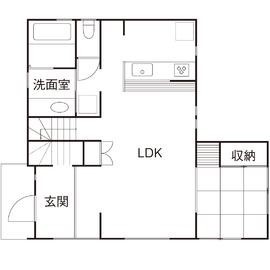 2階建て実例2_間取り図1階