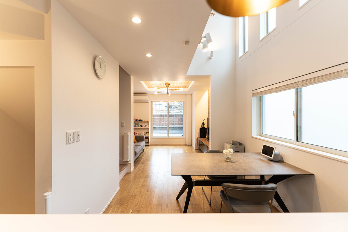 開放感と一体感を大切にした家