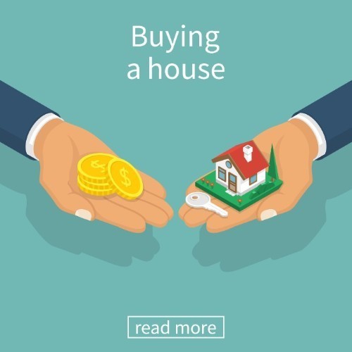 お金と家のイラスト