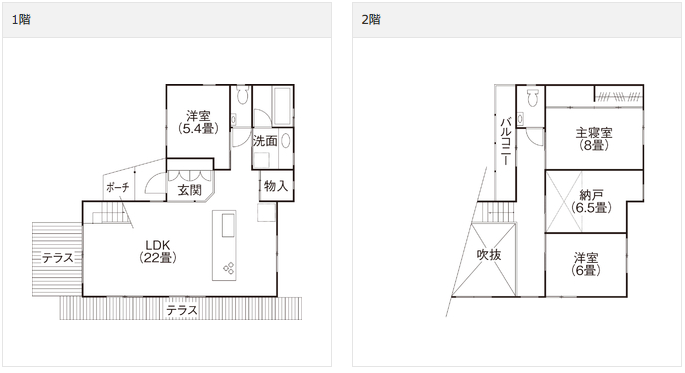 木のぬくもり溢れる、傾斜地ならではの眺望を楽しめる家_間取り