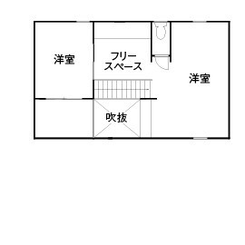 離れのある四角い家_間取り2