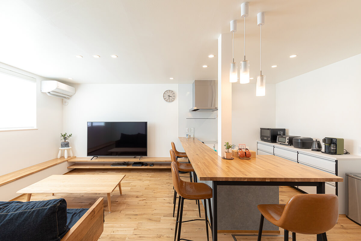 フルフラットな土間スペースの住まい