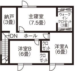 カフェ風で寛げる家_間取り2
