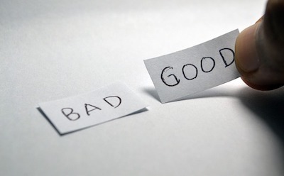 goodとbadの付箋