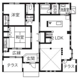4000万円台の注文住宅の間取りの事例1