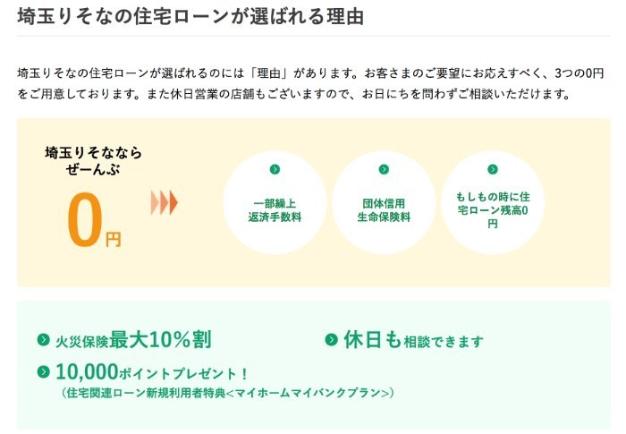 埼玉りそな銀行の住宅ローン