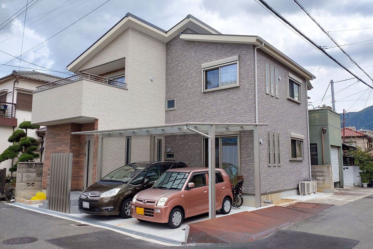 　角地を有効に利用した使い勝手のいい家