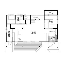 間取りに可変性のある家家_間取り1