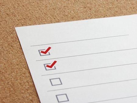 ノートとチェックリスト